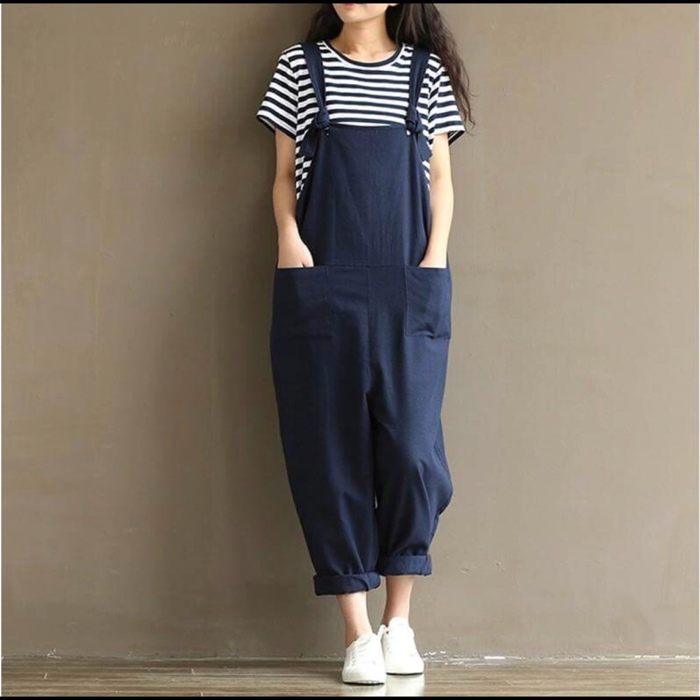 NWT Navy Zen Romper Overalls